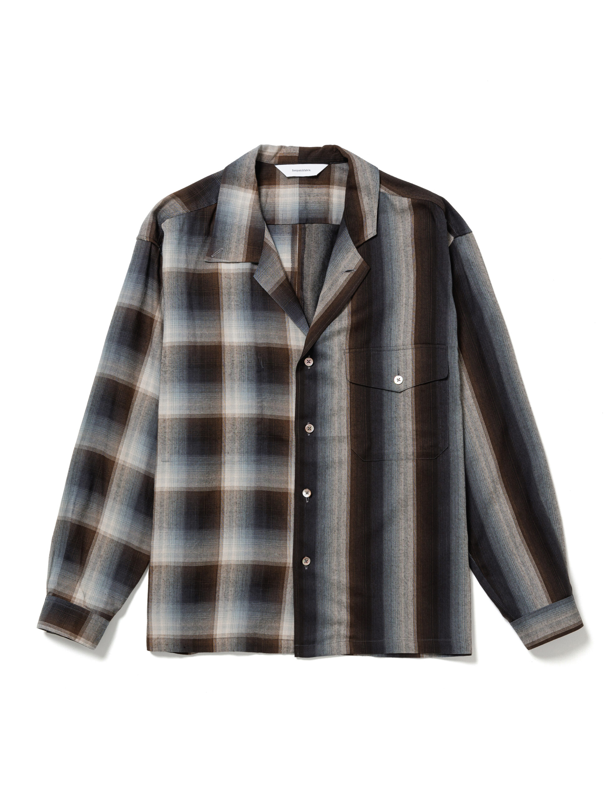 sasquatchfabrix. ASYMMETRY COLLAR SHIRT 25SS-SY9-005 New Arrivals